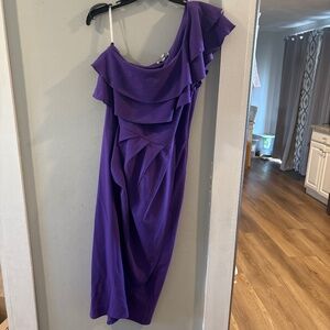 Purple wedding guest dress